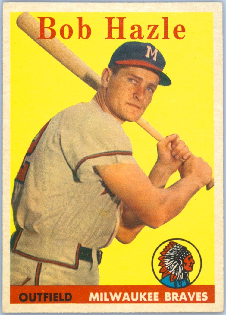 1958 Topps #83 Bob Hazle, Milwaukee Braves