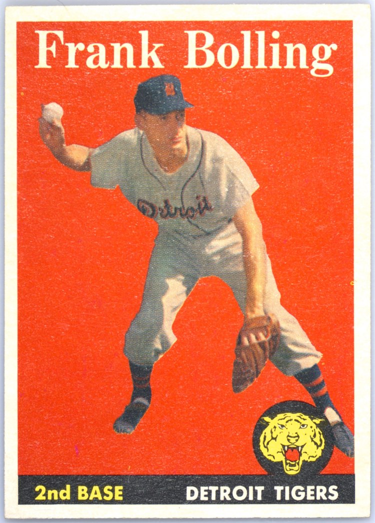 1958 Topps #95 Frank Bolling, Detroit Tigers