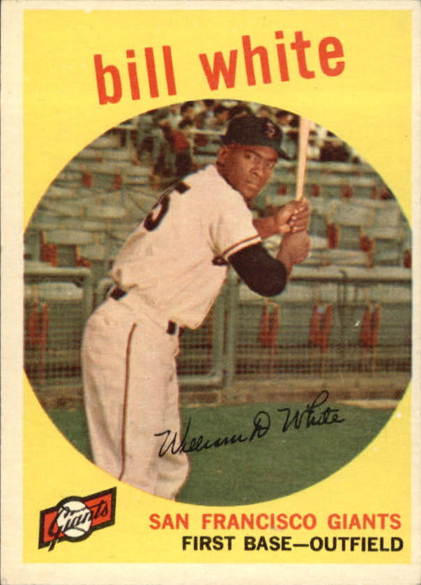 1959 Topps #359 Bill White, San Francisco Giants (front)