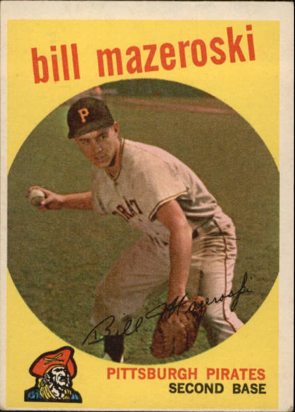 1959 Topps #415 Bill Mazeroski, Pittsburgh Pirates (front)
