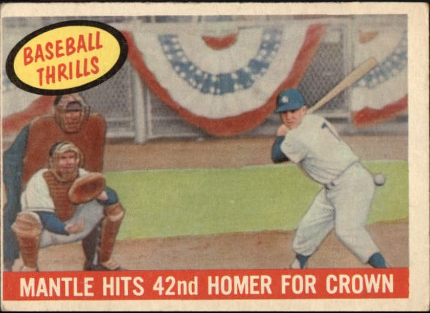 1959 Topps #461 Mickey Mantle, New York Yankees (front)