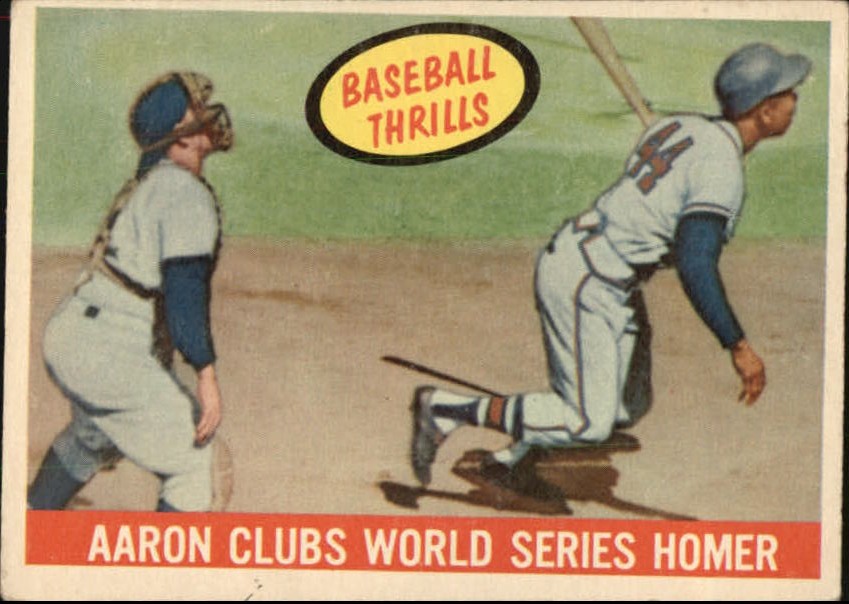 1959 Topps #467 Hank Aaron, Milwaukee Braves (front)