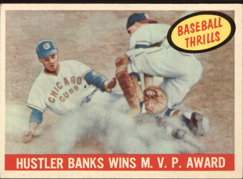 1959 Topps #469 Ernie Banks, Chicago Cubs (front)