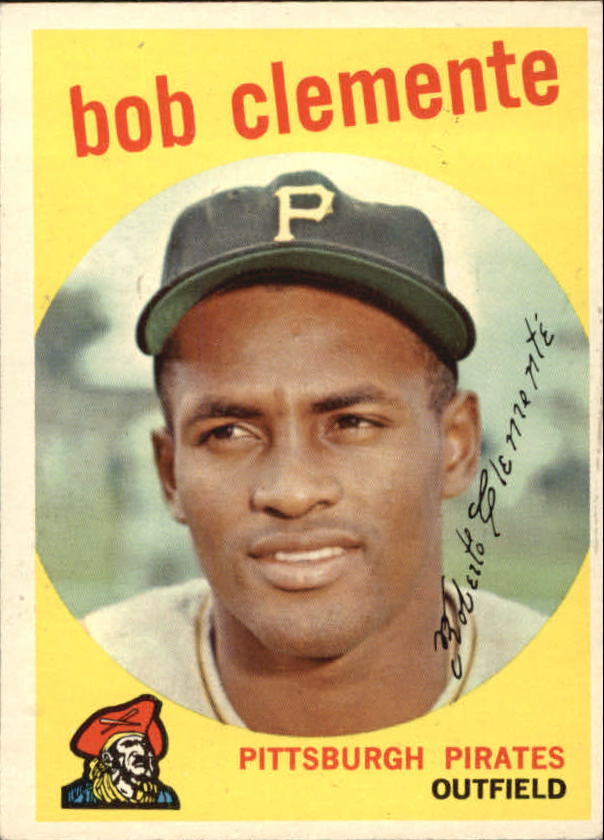 1959 Topps #478 Bob Clemente, Pittsburgh Pirates (front)