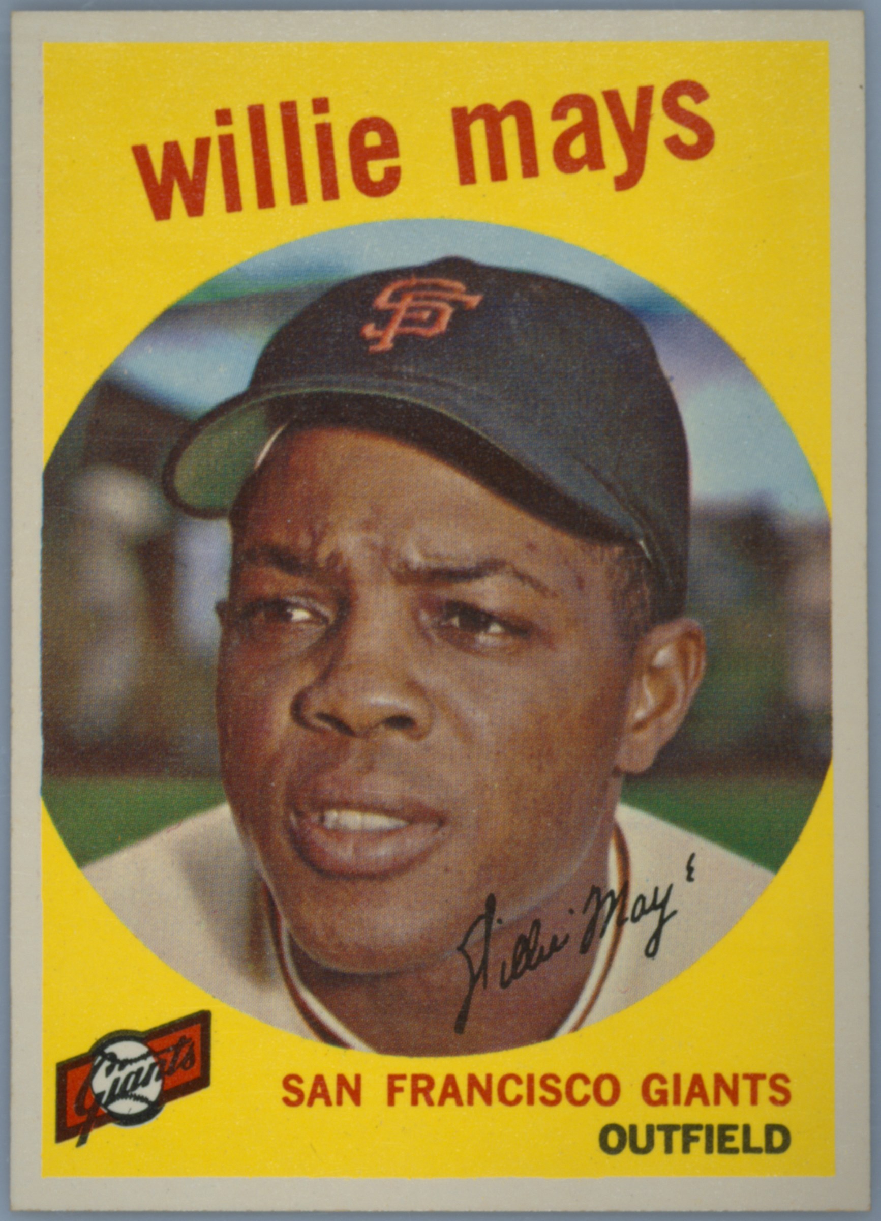 1959 Topps #50 Willie Mays, San Francisco Giants (front)