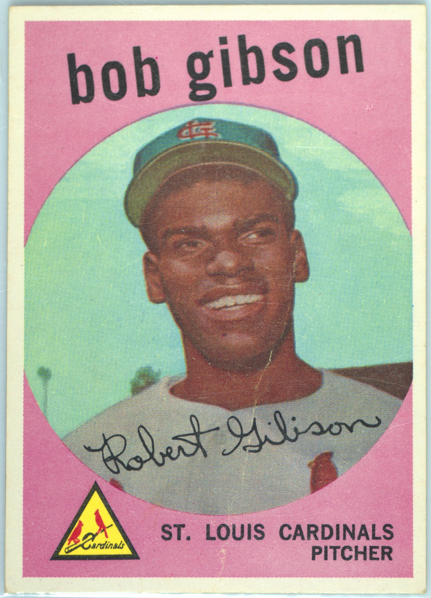 1959 Topps #514 Bob Gibson, St. Louis Cardinals (front)