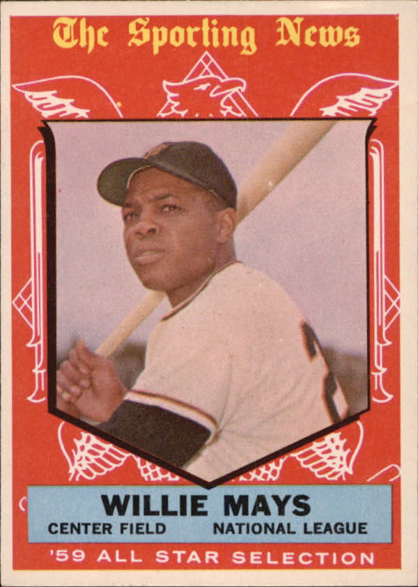 1959 Topps #563 Willie Mays, San Francisco Giants (front)