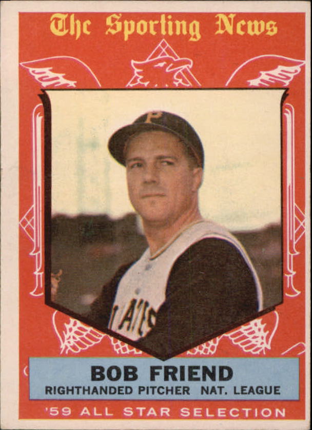 1959 Topps #569 Bob Friend, Pittsburgh Pirates (front)