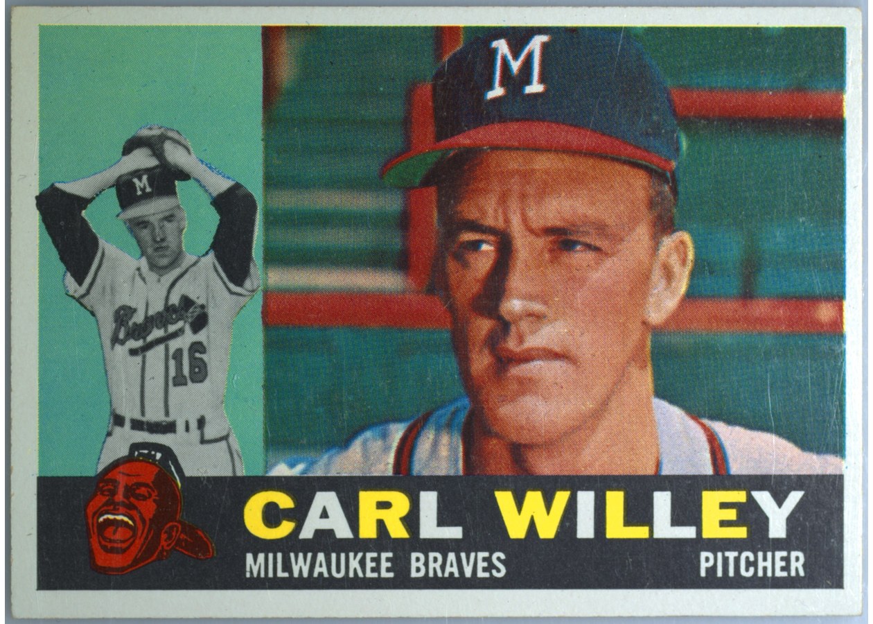 1960 Topps #107 Carl Willey, Milwaukee Braves