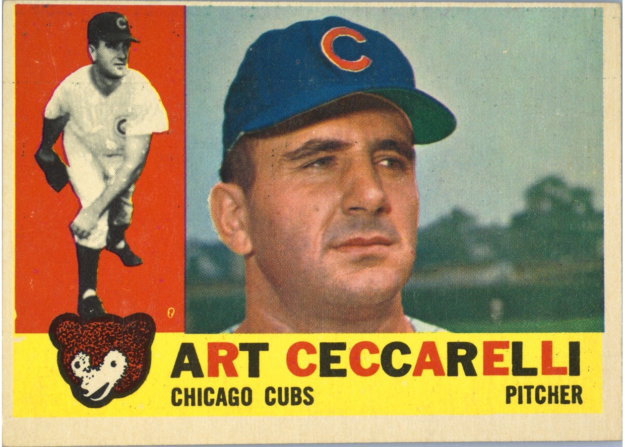 1960 Topps #156 Art Ceccarelli, Chicago Cubs