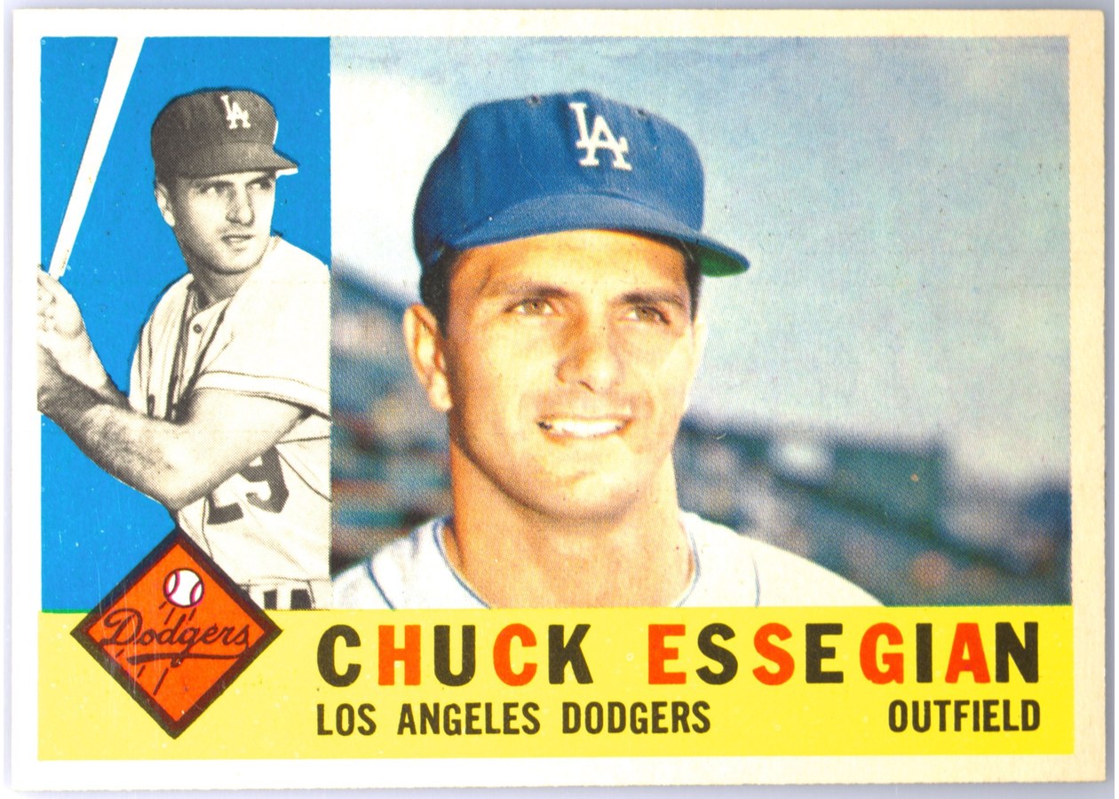 1960 Topps #166 Chuck Essegian, Los Angeles Dodgers