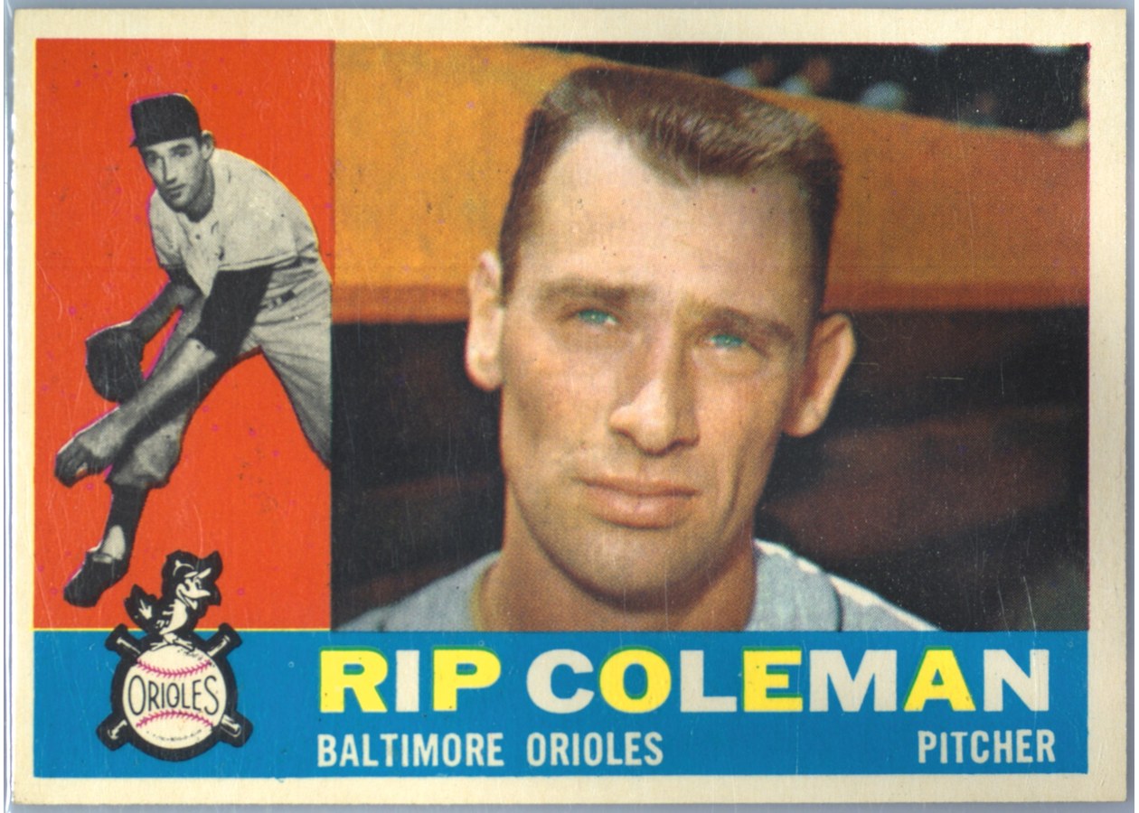 1960 Topps #179 Rip Coleman, Baltimore Orioles