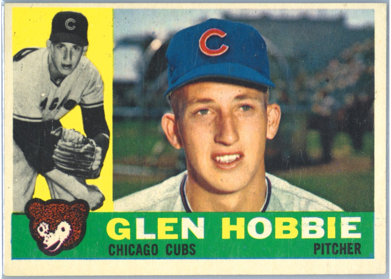 1960 Topps #182 Glen Hobbie, Chicago Cubs