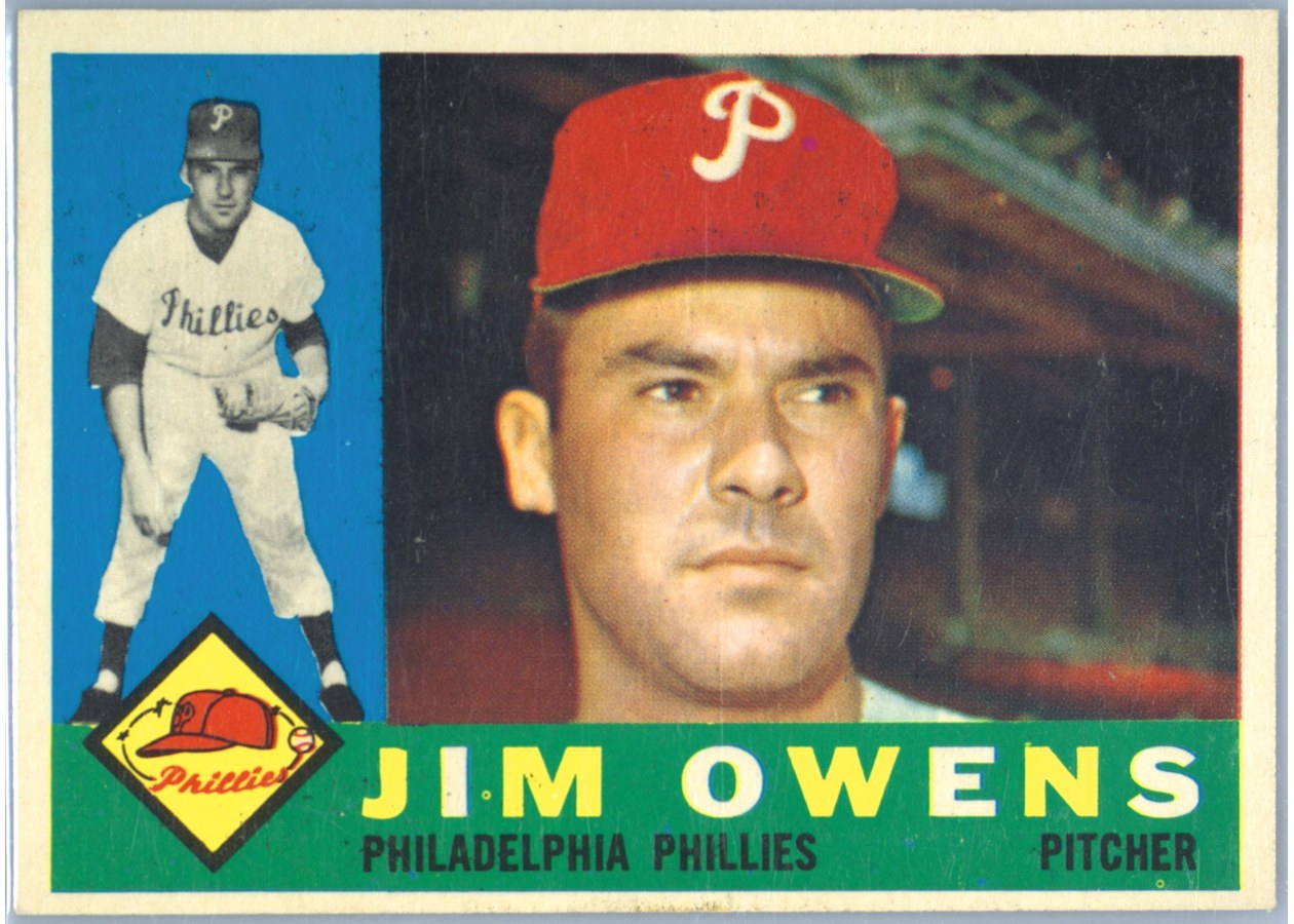 1960 Topps #185 Jim Owens, Philadelphia Phillies