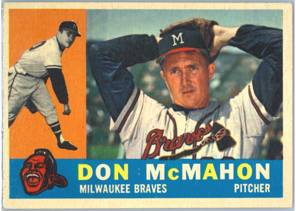 1960 Topps #189 Don McMahon, Milwaukee Braves