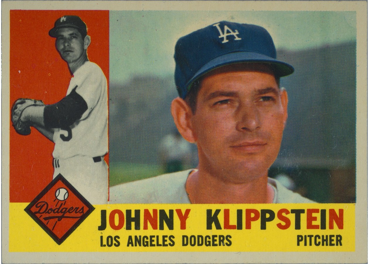 1960 Topps #191 Johnny Klippstein, Los Angeles Dodgers