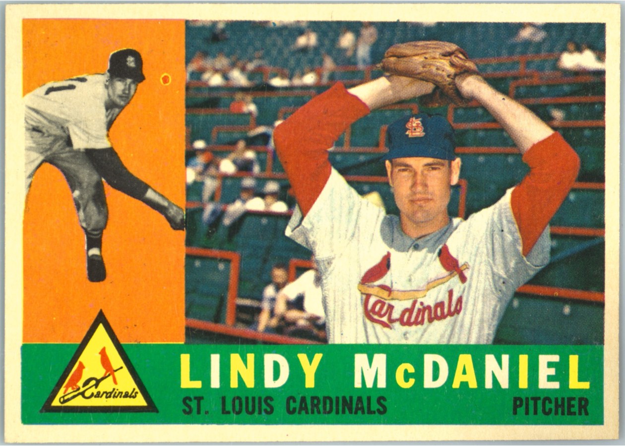 1960 Topps #195 Lindy McDaniel, St. Louis Cardinals
