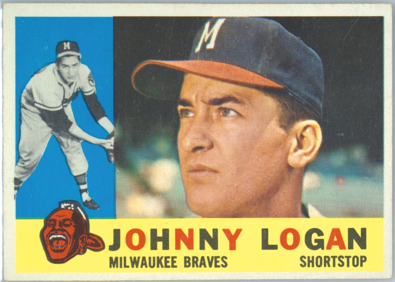 1960 Topps #205 Johnny Logan, Milwaukee Braves