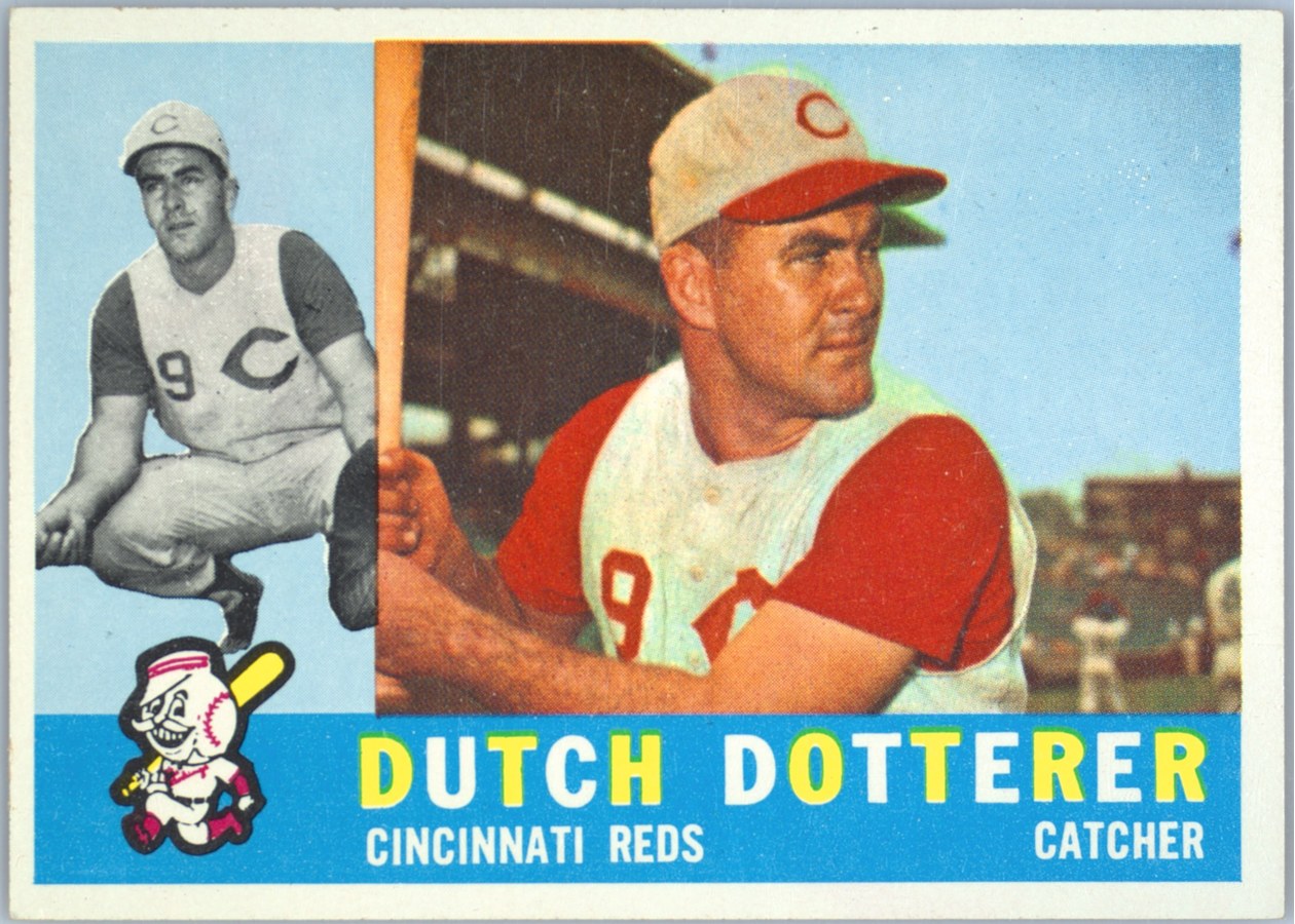 1960 Topps #21 Dutch Dotterer, Cincinnati Reds