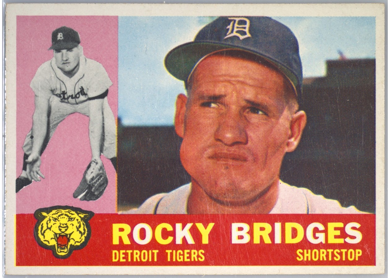 1960 Topps #22 Rocky Bridges, Detroit Tigers