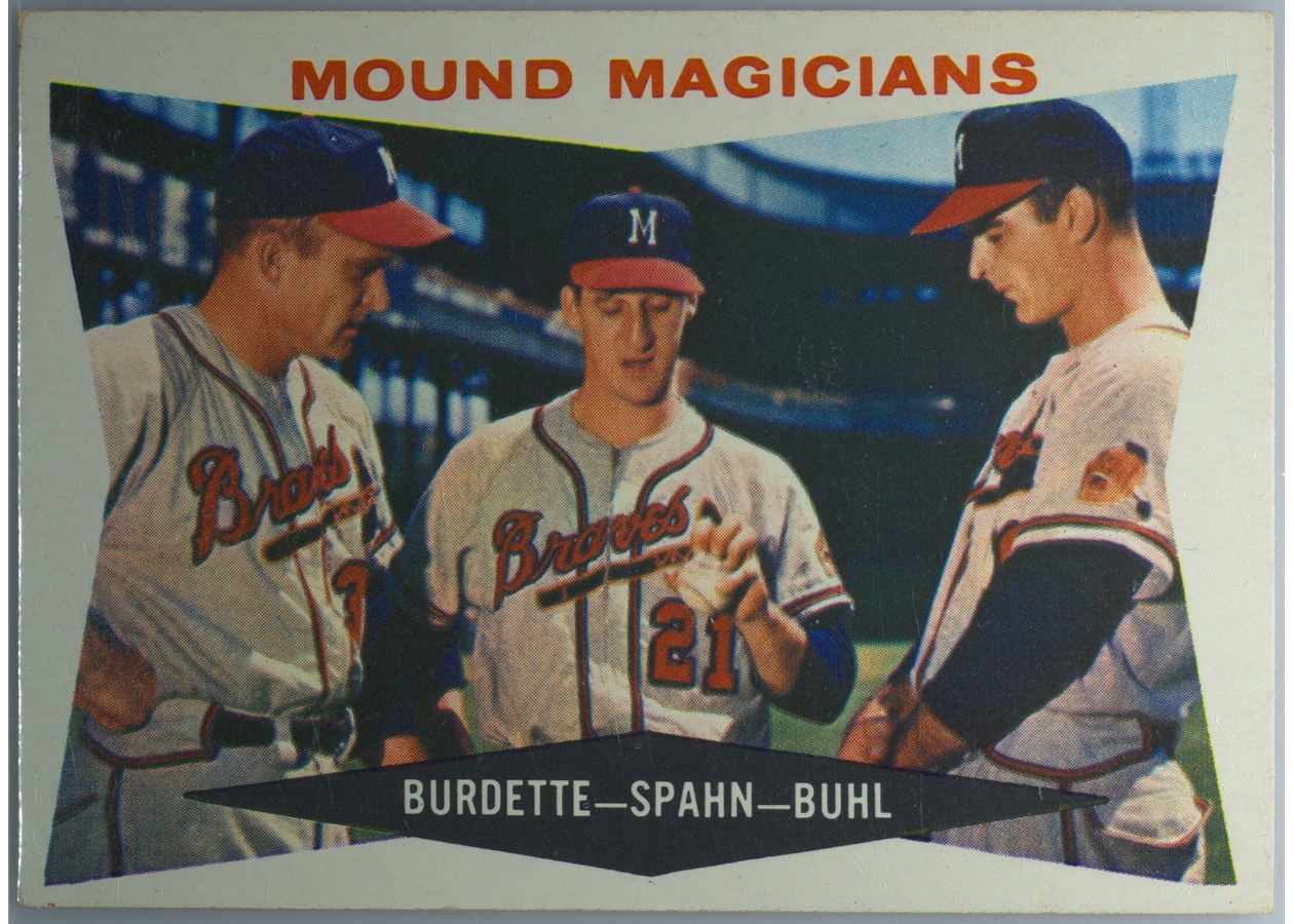 1960 Topps #230 Mound Magicians, Milwaukee Braves