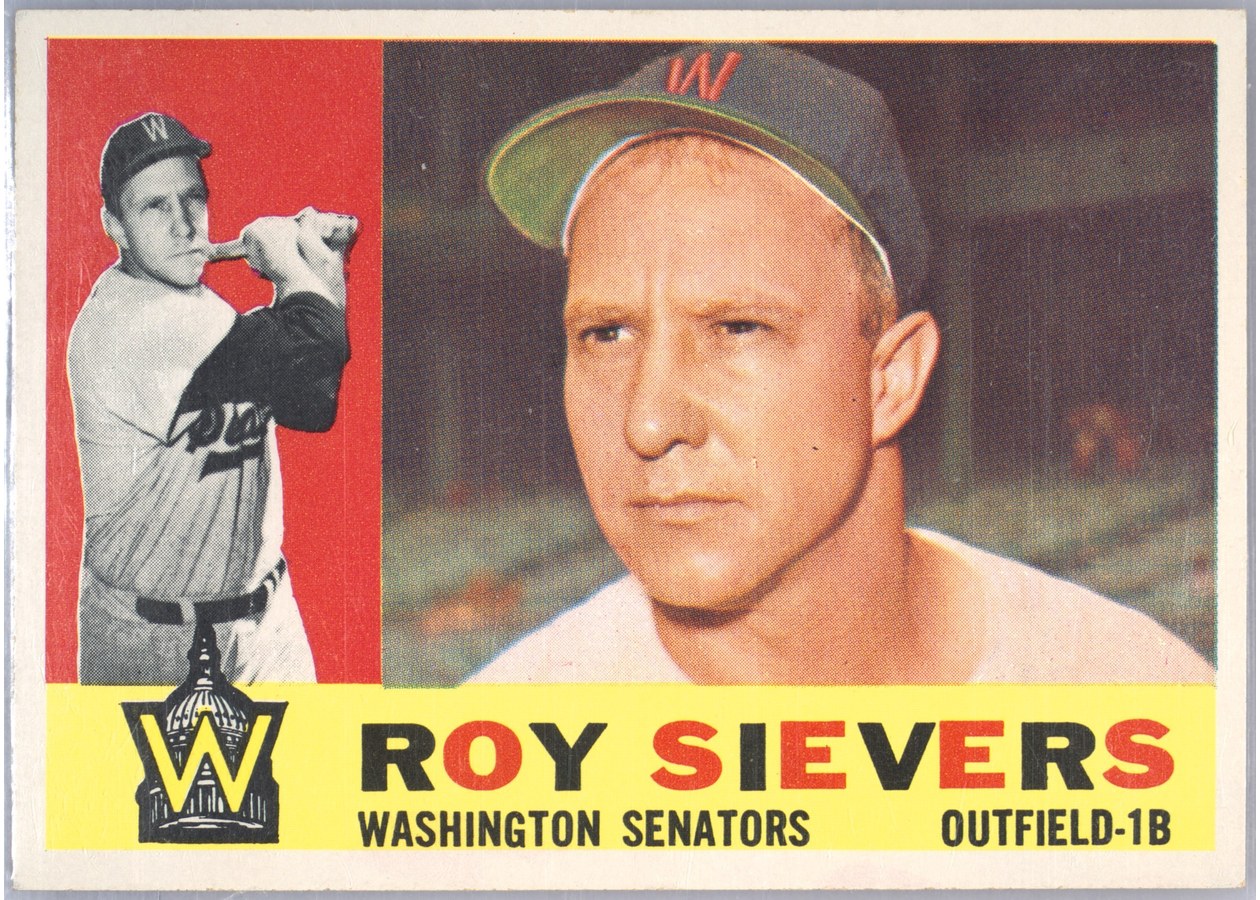 1960 Topps #25 Roy Sievers, Washington Senators