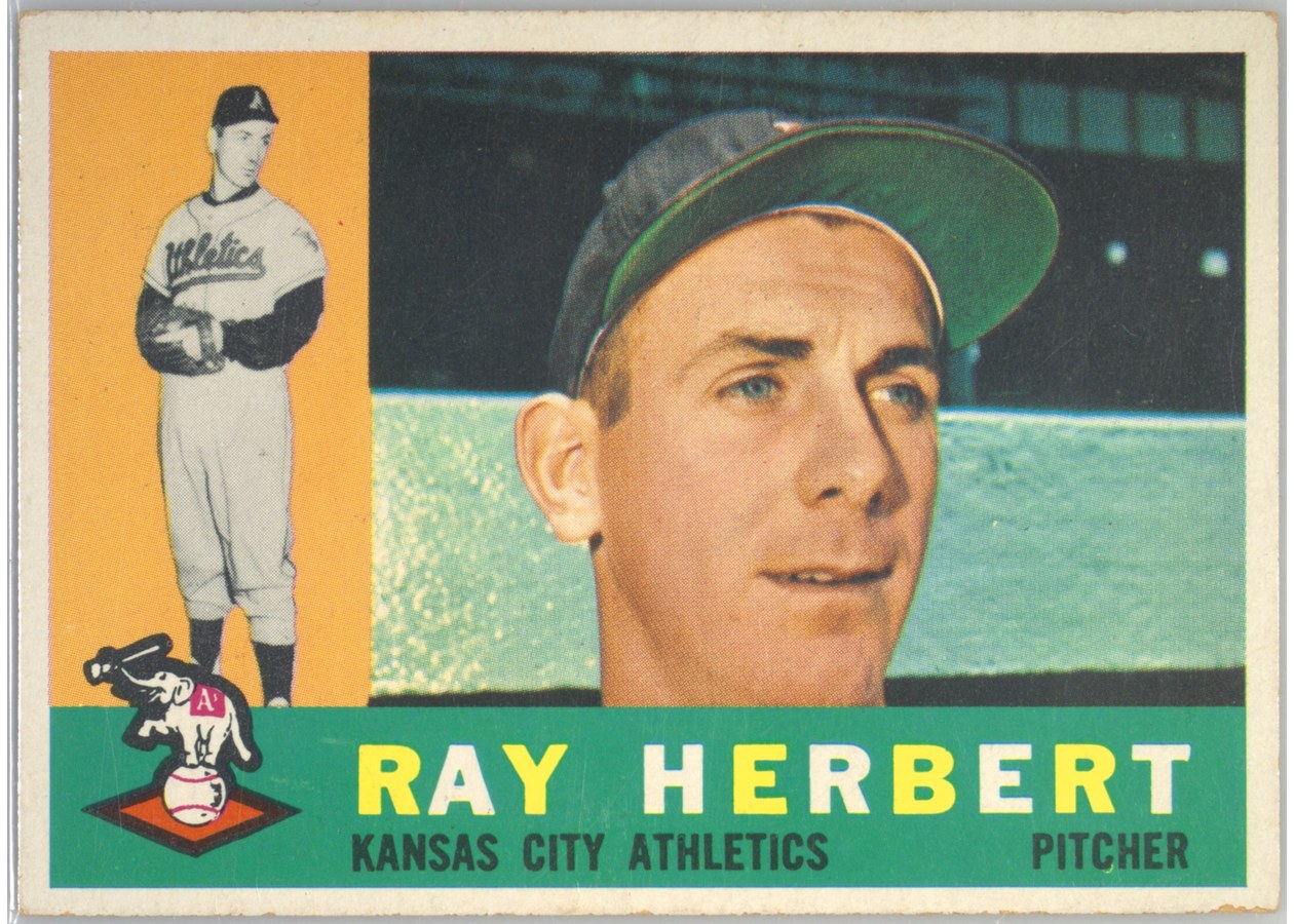 1960 Topps #252 Ray Herbert, Kansas City Athletics