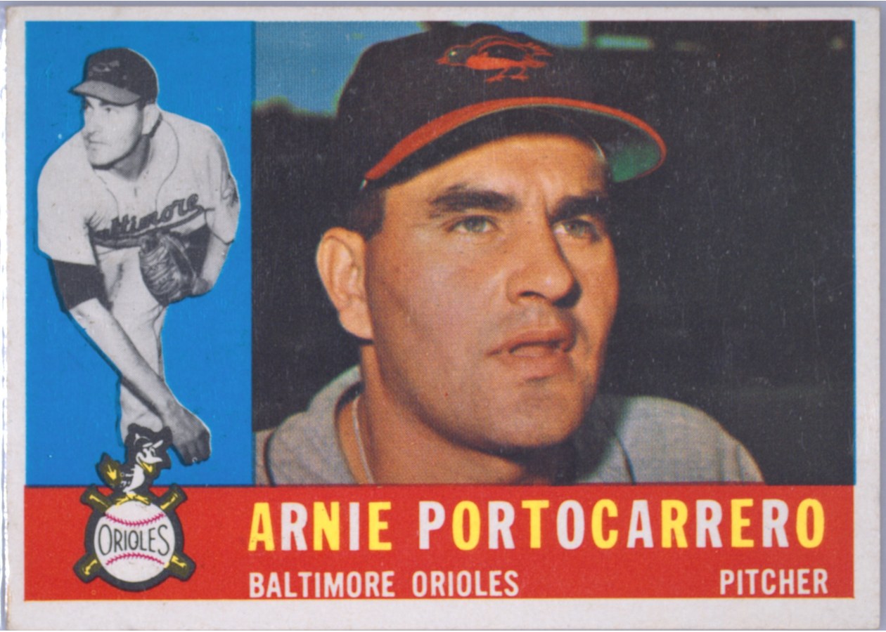 1960 Topps #254 Arnie Portocarrero, Baltimore Orioles