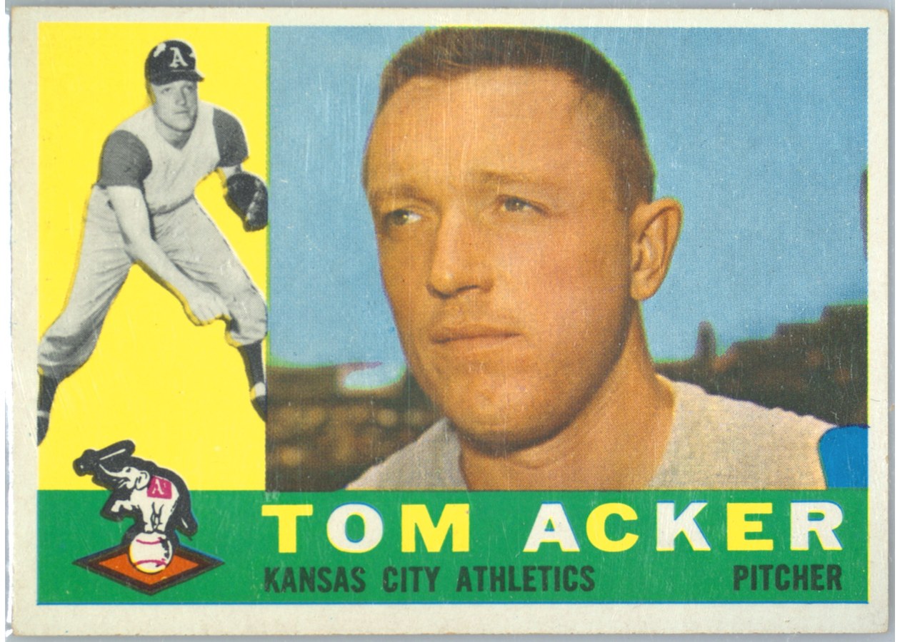 1960 Topps #274 Tom Acker, Kansas City Athletics