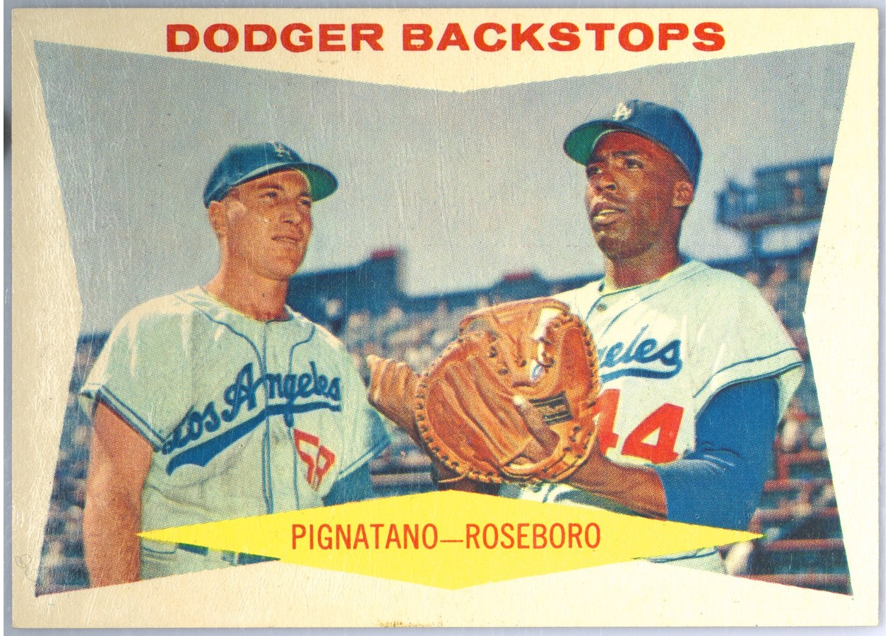 1960 Topps #292 Dodger Backstops, Los Angeles Dodgers