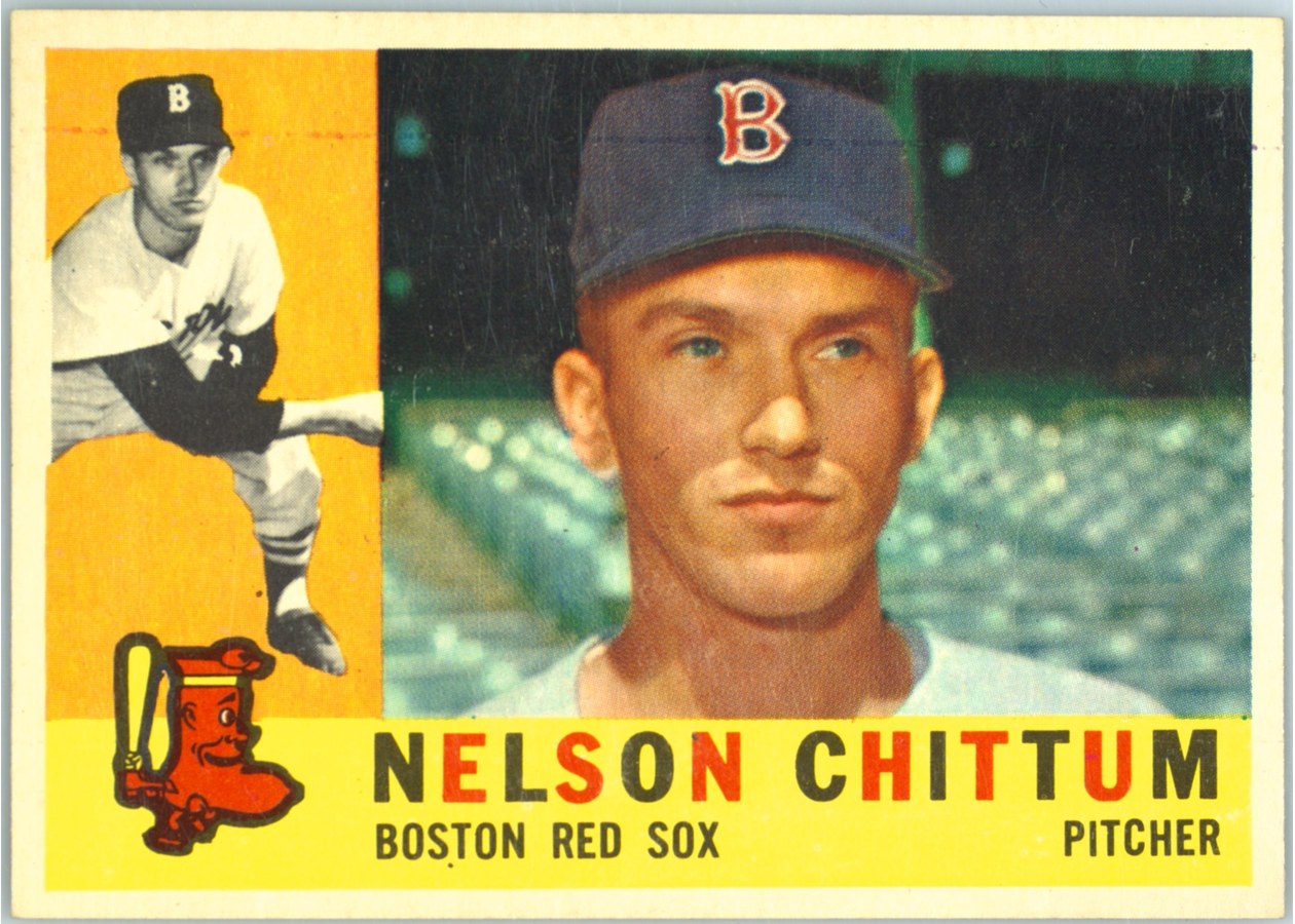1960 Topps #296 Nelson Chittum, Boston Red Sox