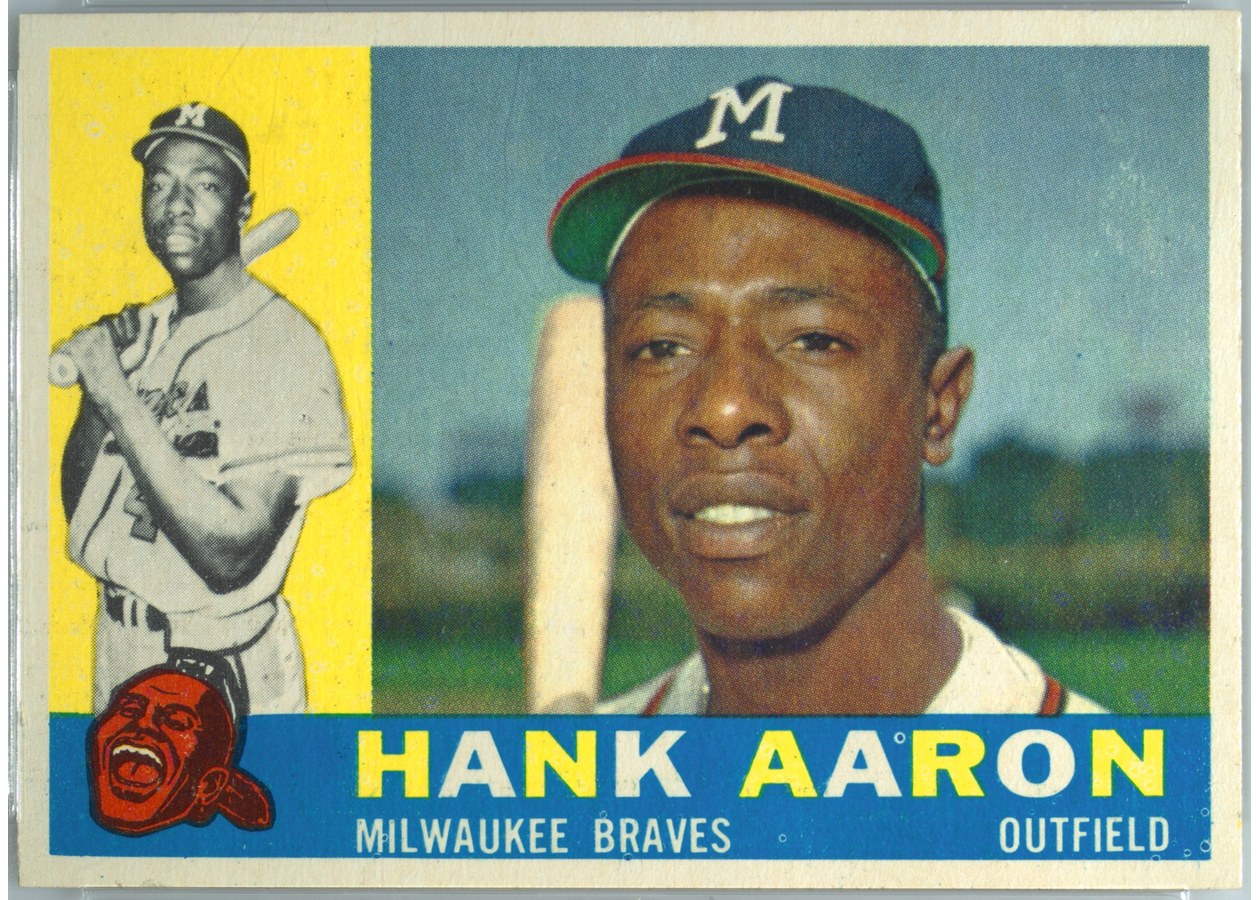 1960 Topps #300 Hank Aaron, Milwaukee Braves