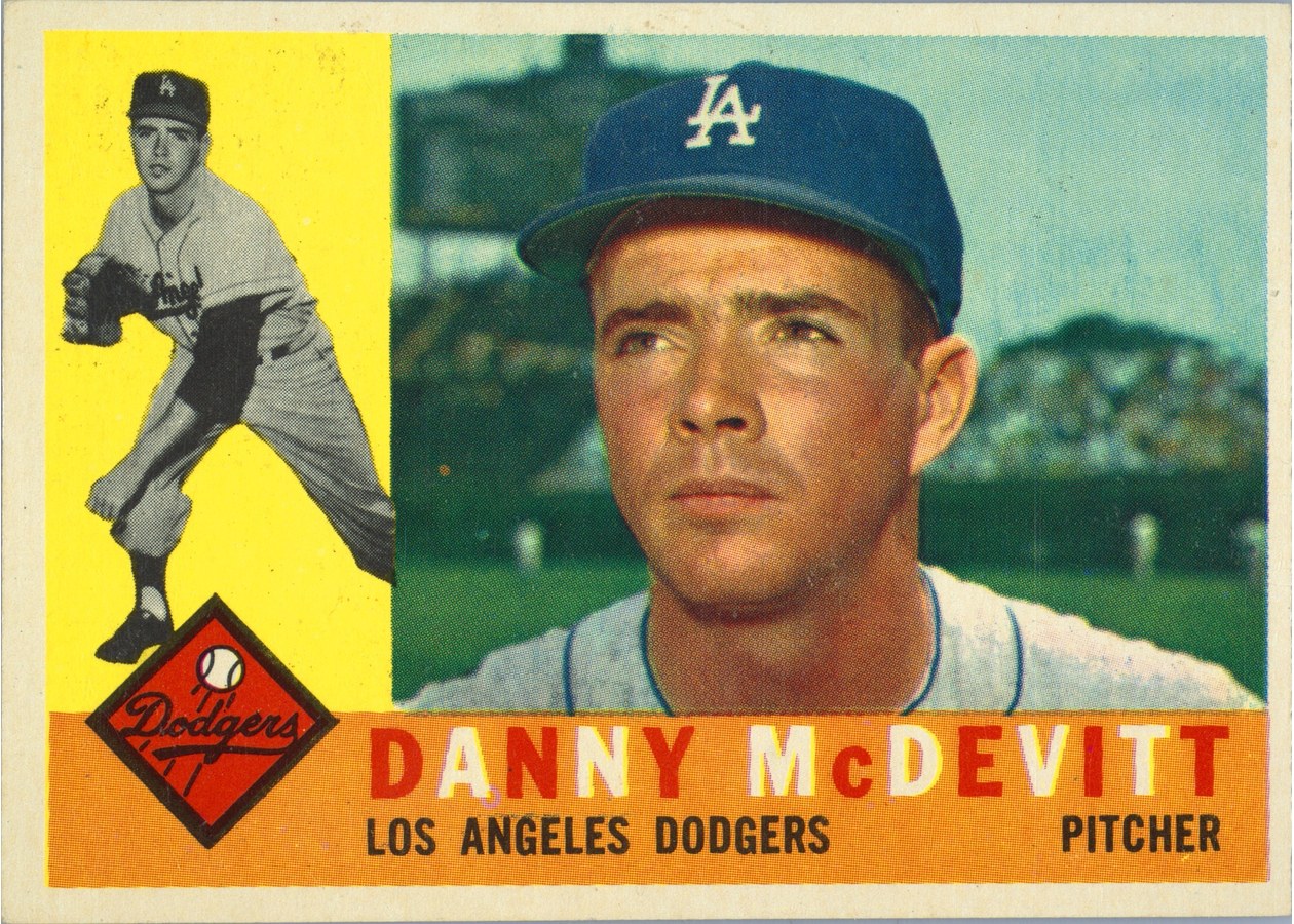 1960 Topps #333 Danny McDevitt, Los Angeles Dodgers
