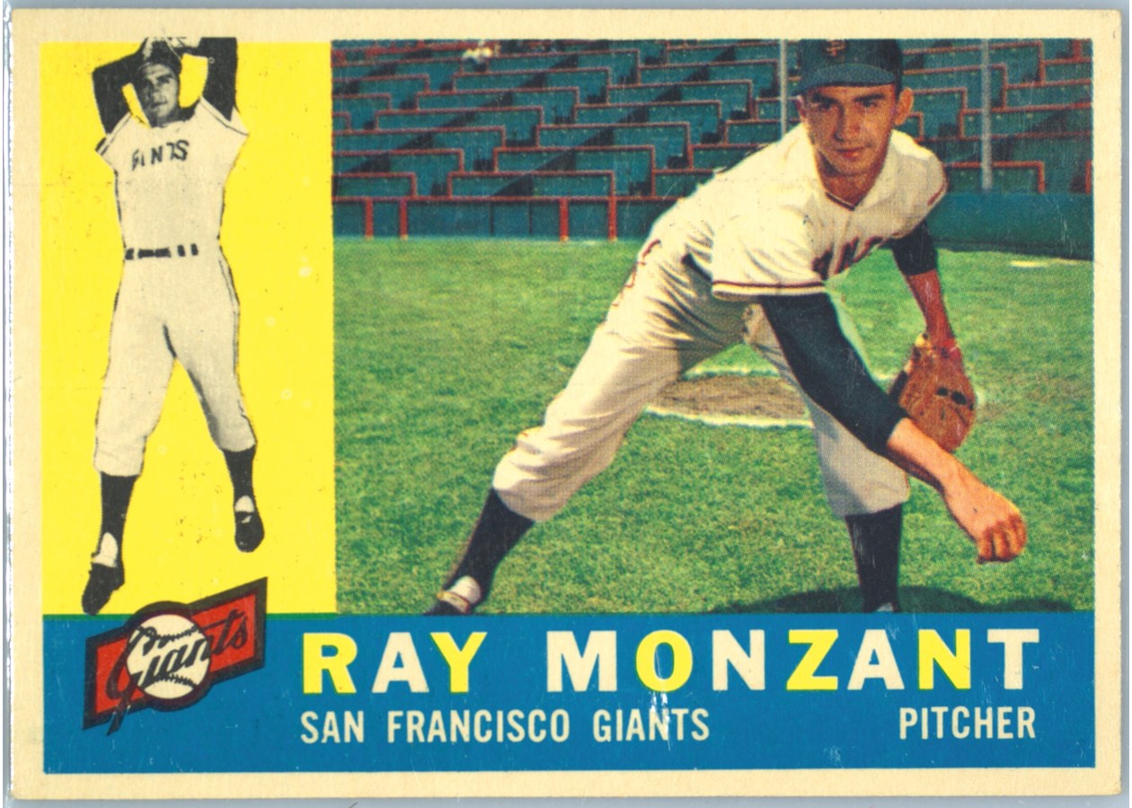 1960 Topps #338 Ray Monzant, San Francisco Giants