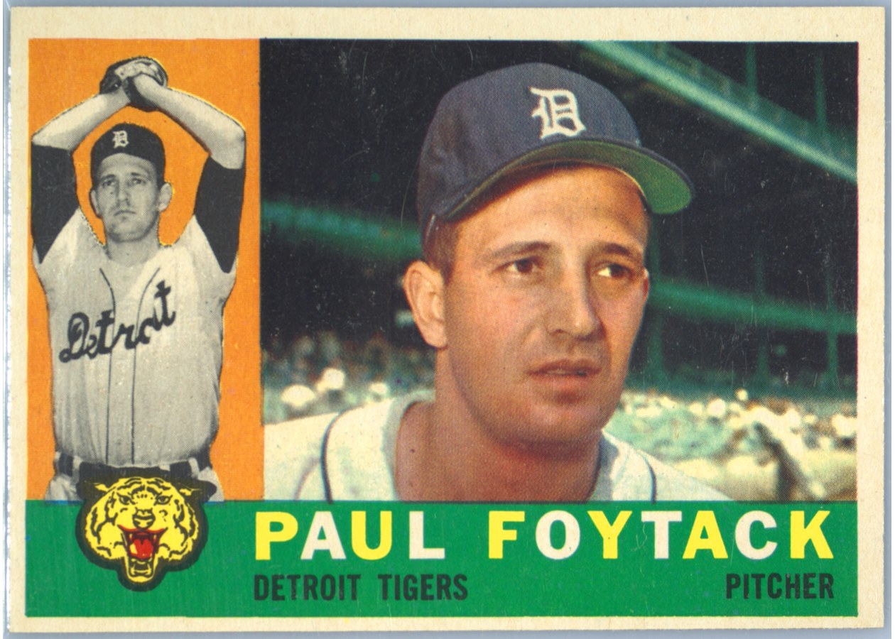 1960 Topps #364 Paul Foytack, Detroit Tigers