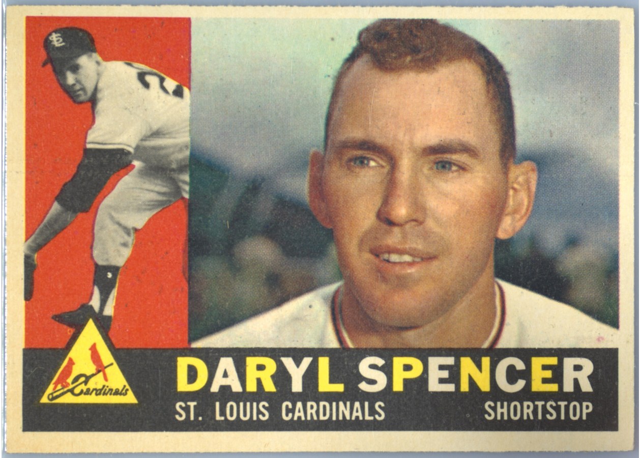 1960 Topps #368 Daryl Spencer, St. Louis Cardinals