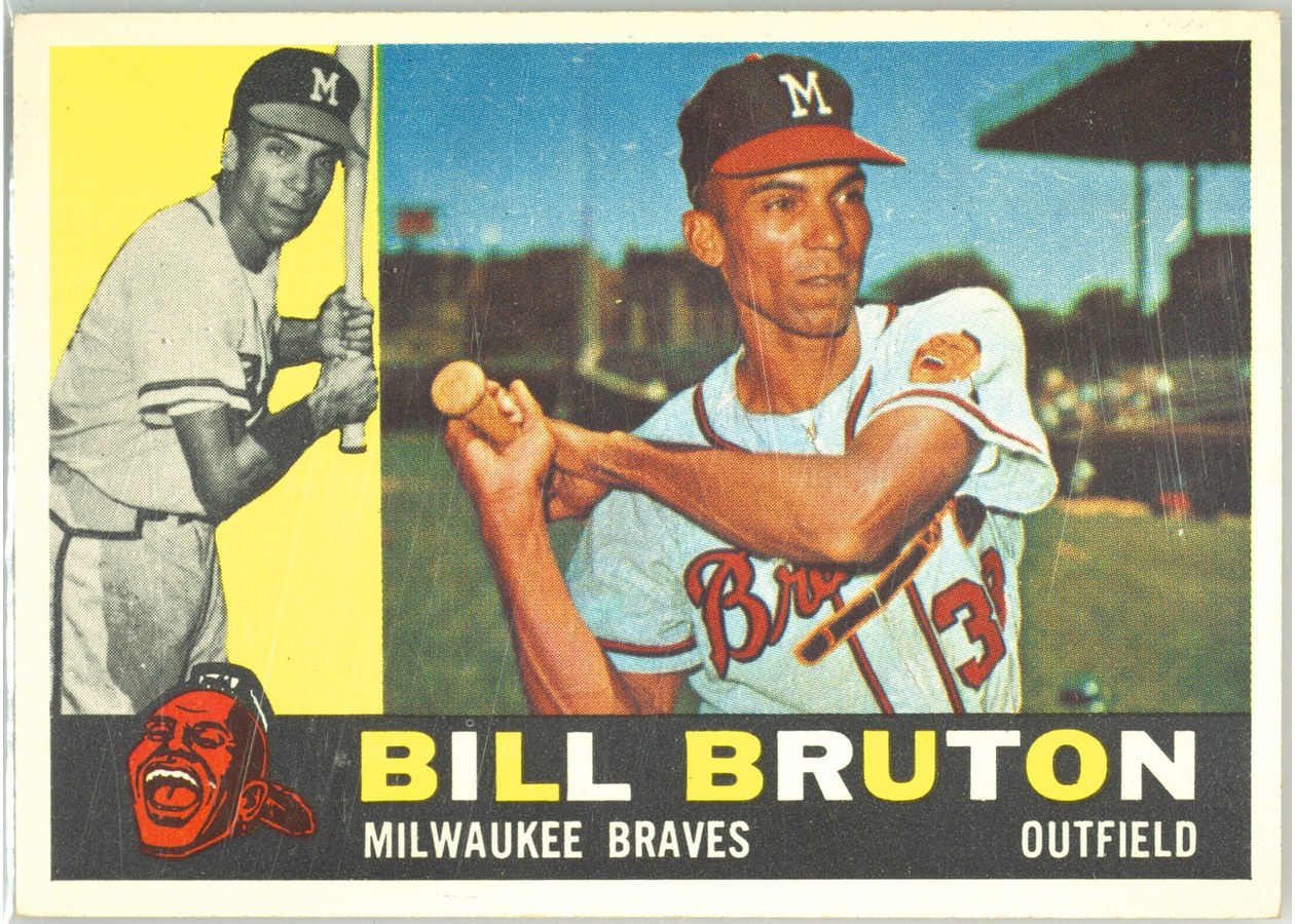 1960 Topps #37 Bill Bruton, Milwaukee Braves