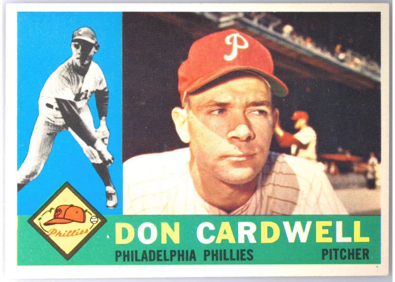 1960 Topps #384 Don Cardwell, Philadelphia Phillies
