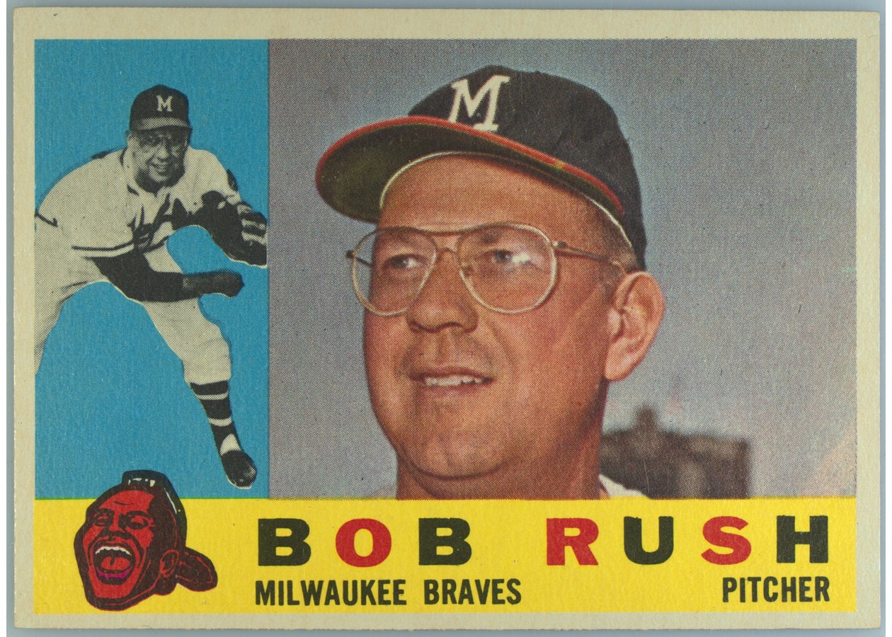 1960 Topps #404 Bob Rush, Milwaukee Braves