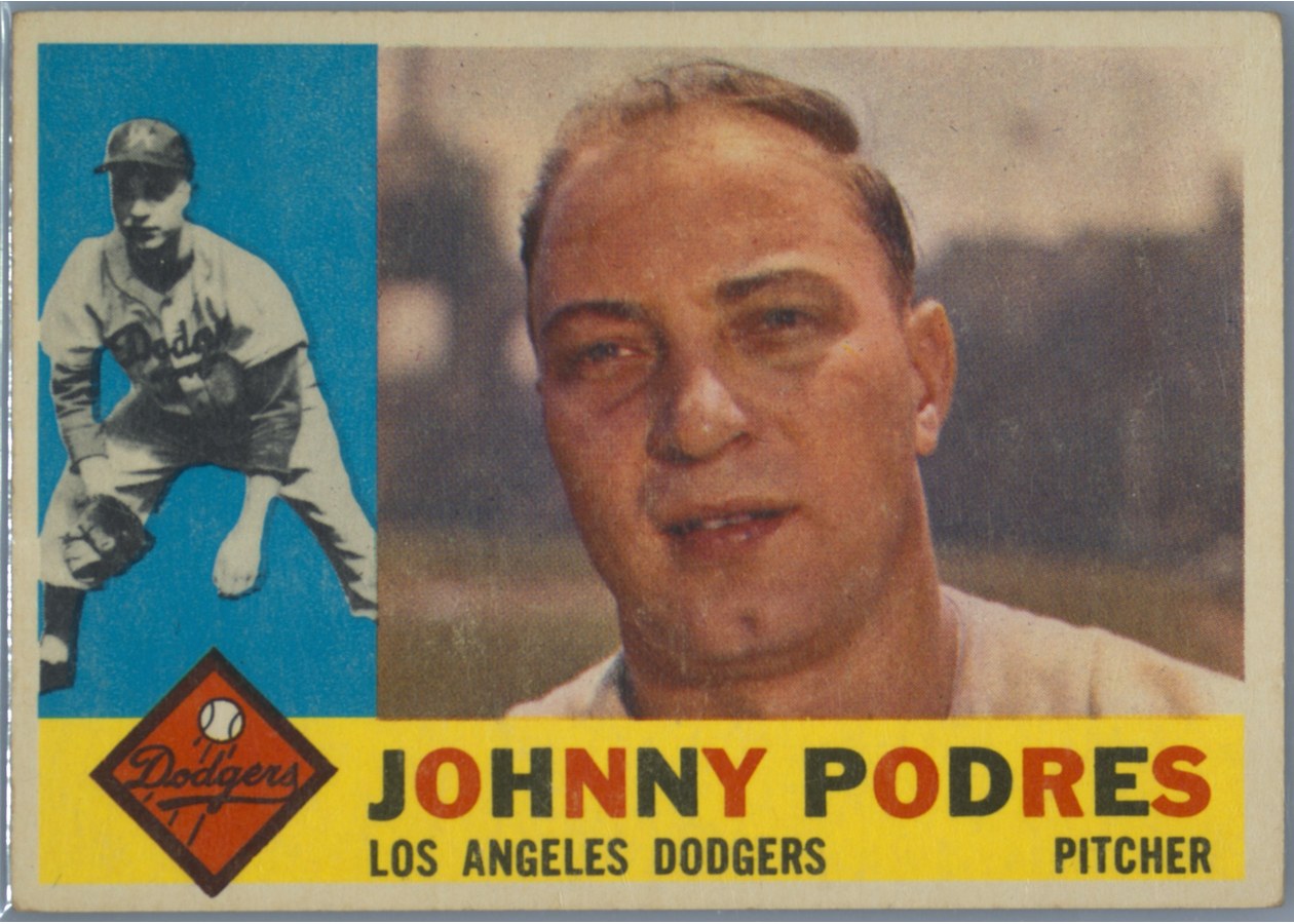 1960 Topps #425 Johnny Podres, Los Angeles Dodgers