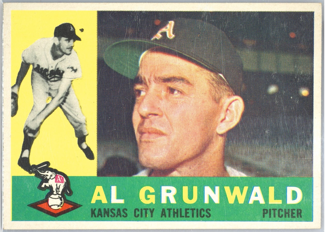 1960 Topps #427 Al Grunwald, Kansas City Athletics