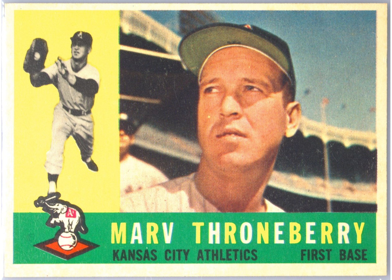 1960 Topps #436 Marv Throneberry, Kansas City Athletics