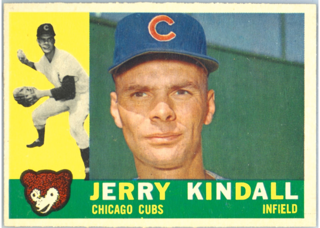 1960 Topps #444 Jerry Kindall, Chicago Cubs
