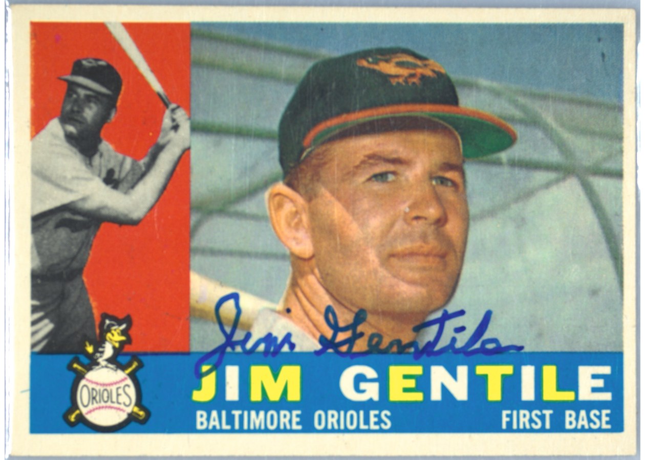 1960 Topps #448 Jim Gentile, Baltimore Orioles