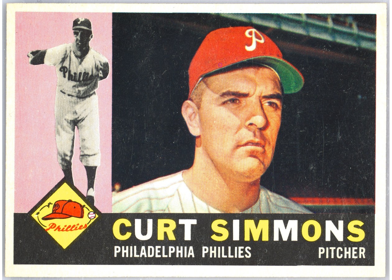 1960 Topps #451 Curt Simmons, Philadelphia Phillies