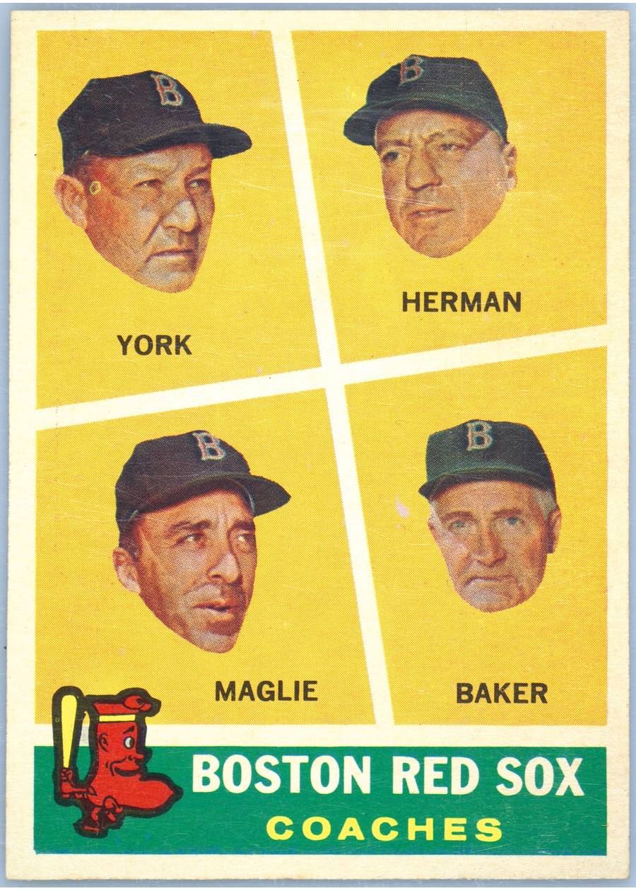 1960 Topps #456 Boston Red Sox Coaches, Boston Red Sox
