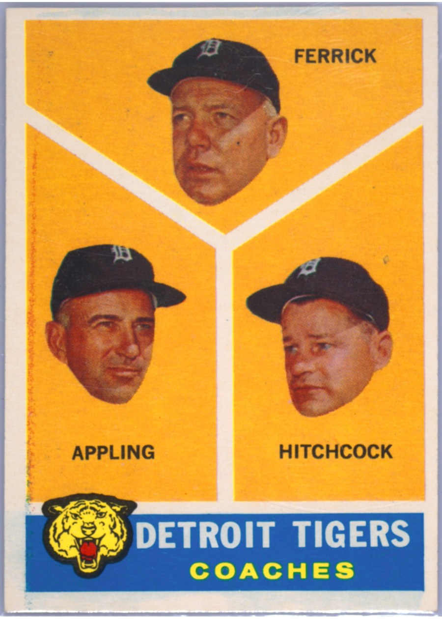 1960 Topps #461 Detroit Tigers Coaches, Detroit Tigers
