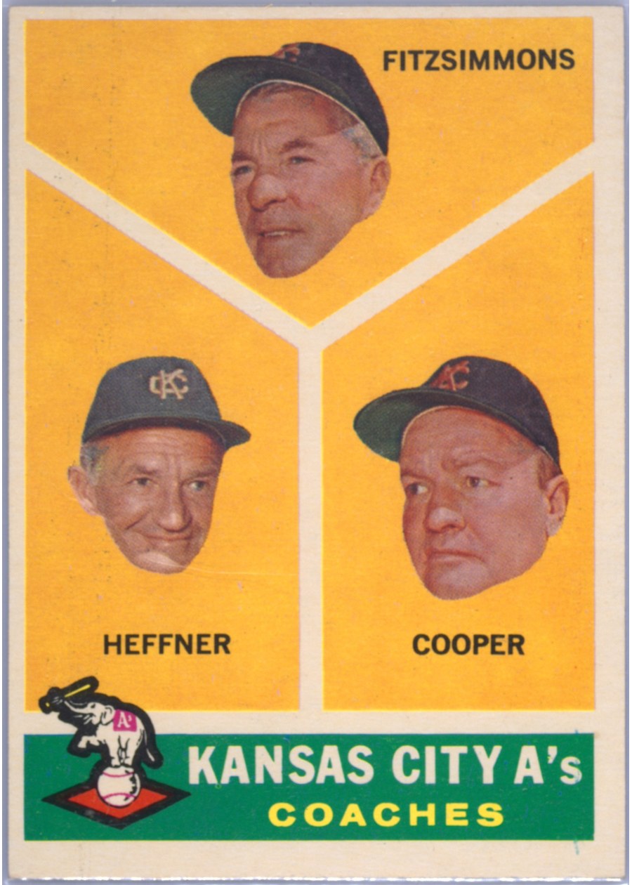 1960 Topps #462 Kansas City A's Coaches, Kansas City Athletics