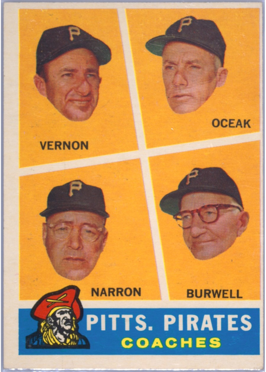 1960 Topps #467 Pitts. Pirates Coaches, Pittsburgh Pirates