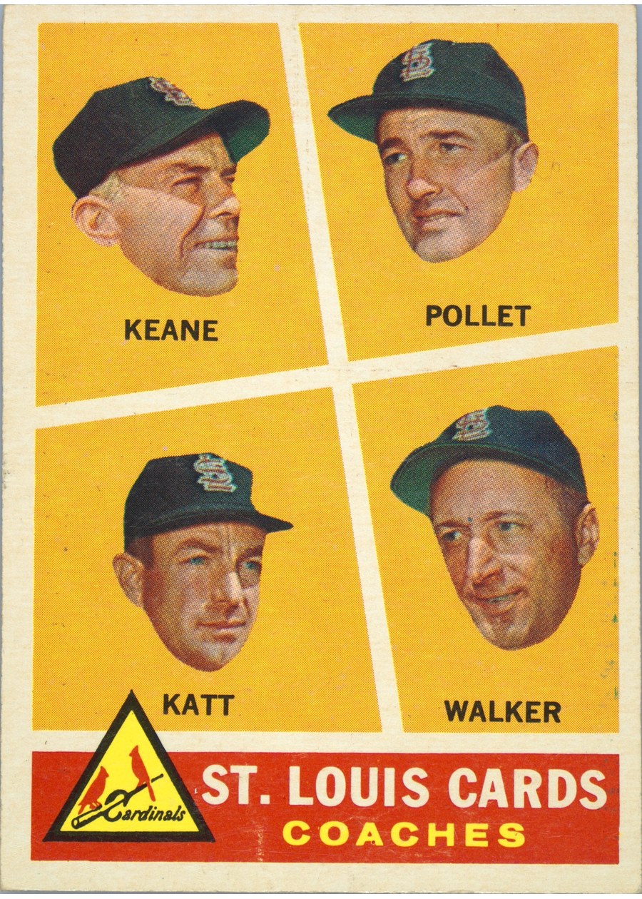 1960 Topps #468 St. Louis Cards Coaches, St. Louis Cardinals